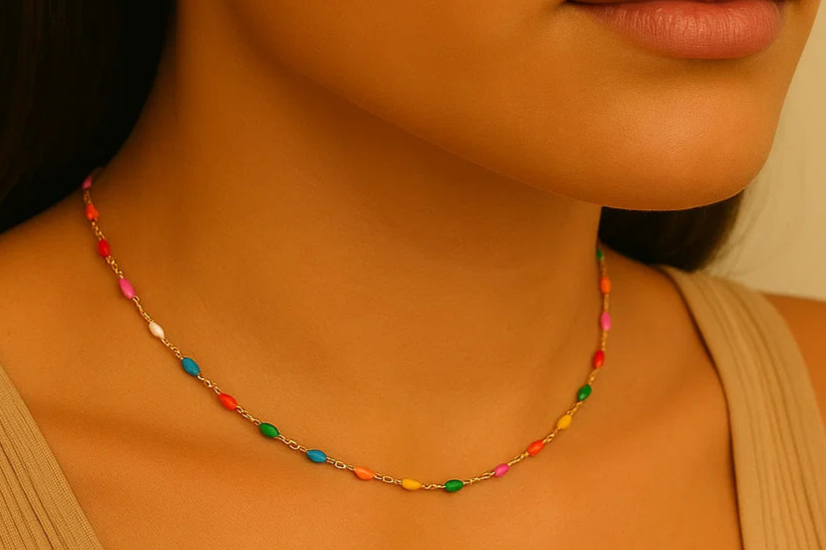 Rainbow Muse Choker Necklace